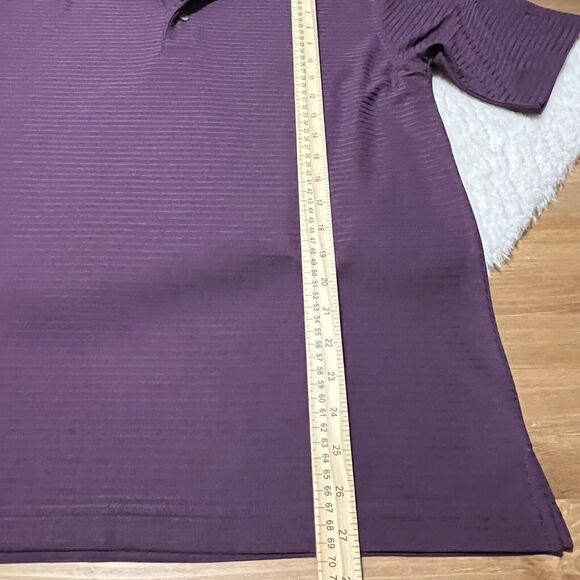 PGA TOUR Mens Golf Shirt Short Sleeve Polo Purple Size Medium - Picture 8 of 9